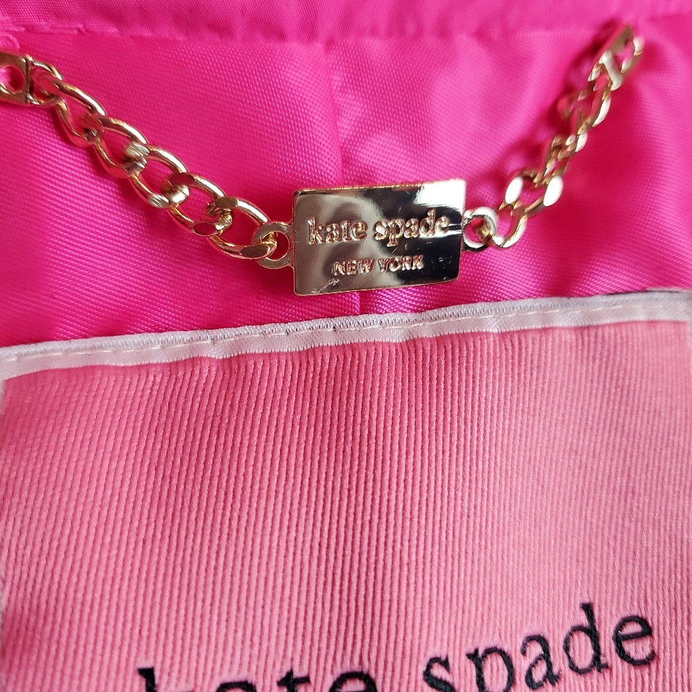 Kate Spade hot pink rain coat trench size XL - Picture 9 of 16